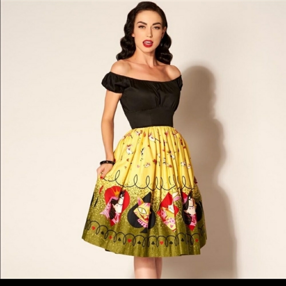 Pinup Couture Red Queen Peasant Dress